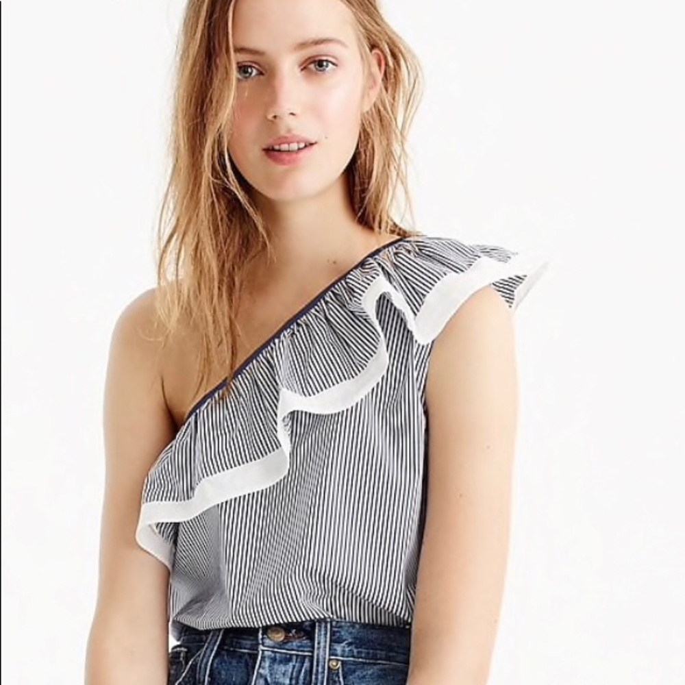 J. Crew One Shoulder Top